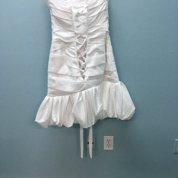 Short White WEDDING DRESS, Corset Fun  Bachelorette Party/Destination reception - Picture 2 of 5